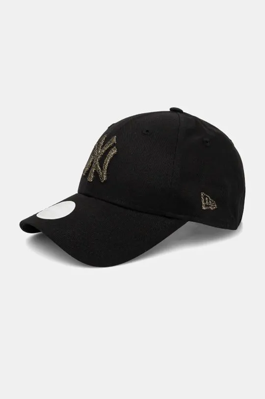 New Era cotton baseball cap 9FORTY® NEW YORK YANKEES black color with an application 60565245