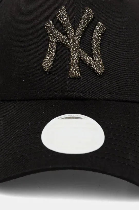 New Era cotton baseball cap 9FORTY® NEW YORK YANKEES black color with an application 60565245