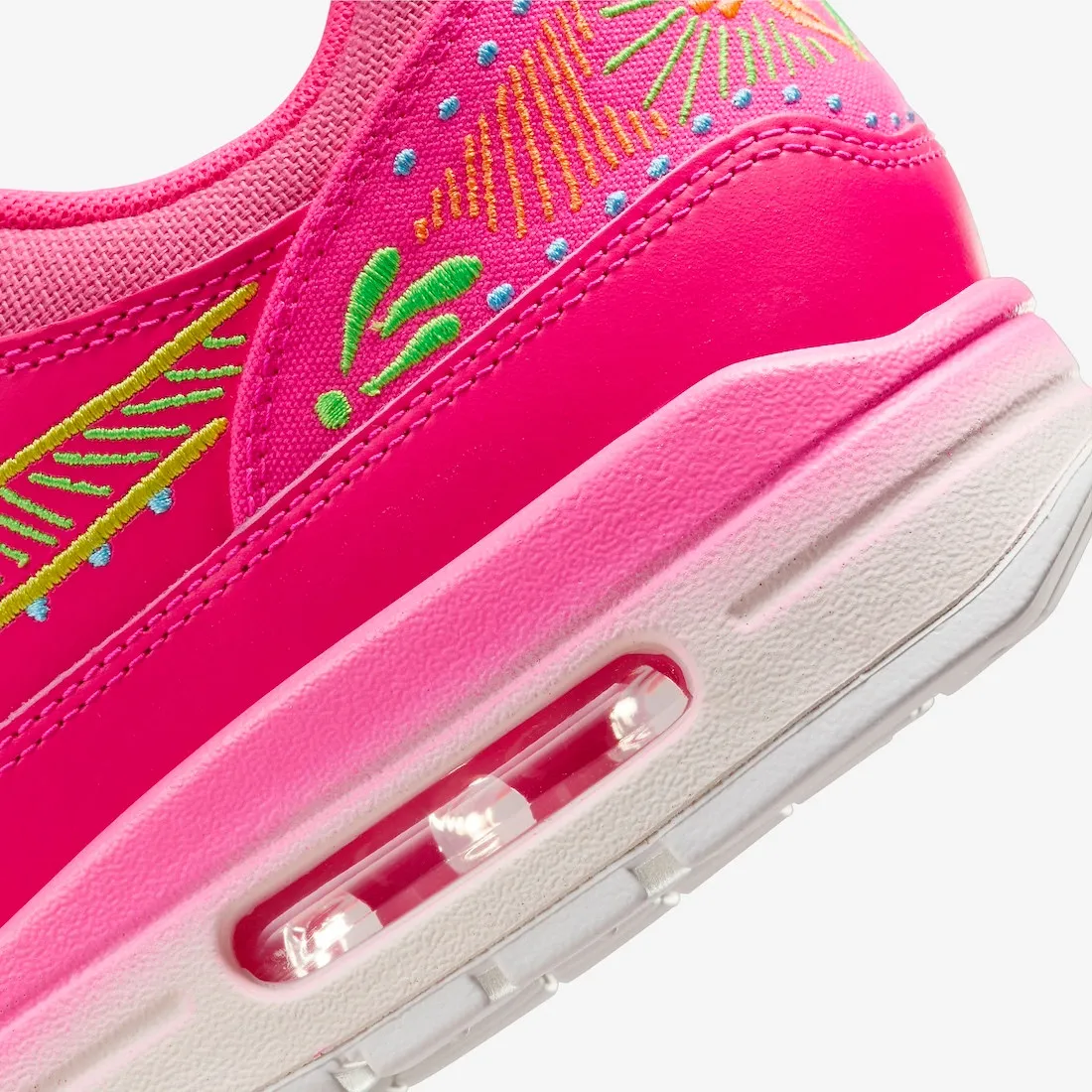 Nike Air Max 1 Premium Dia De Muertos Hyper Pink Sail Opti Yellow Green Strike FQ8172-645