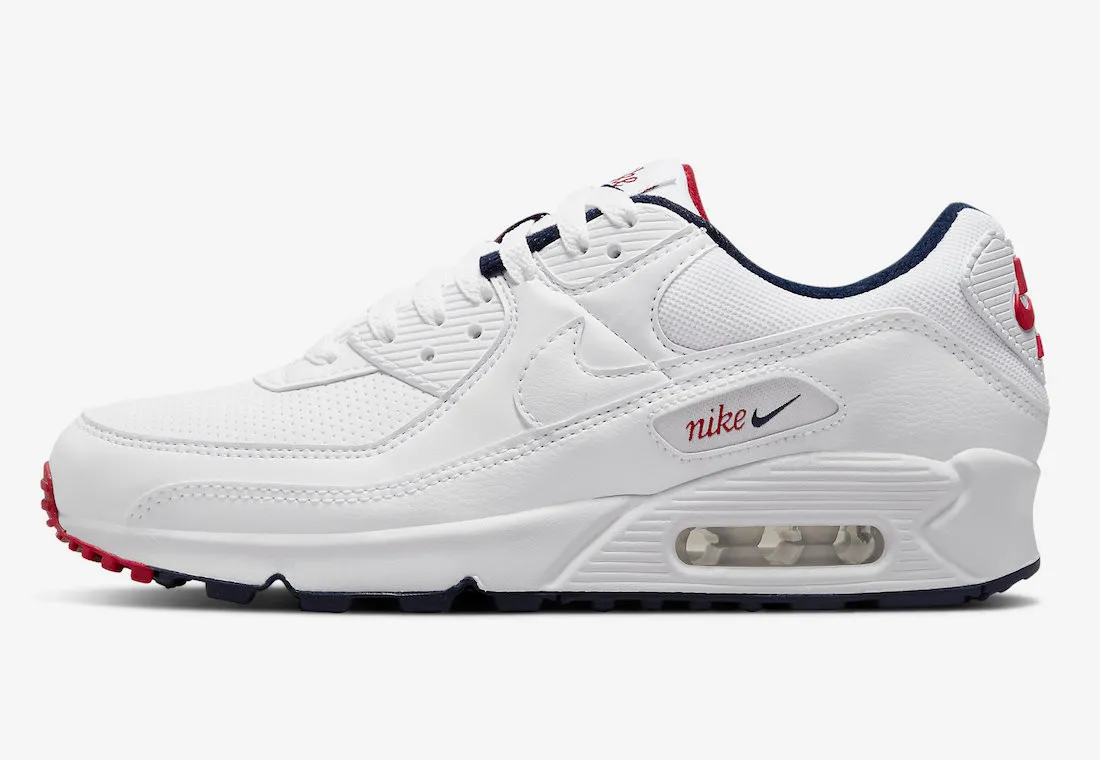 Nike Air Max 90 Paris White Navy Red DJ5414-100