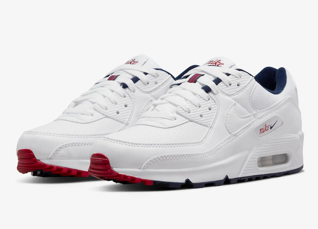 Nike Air Max 90 Paris White Navy Red DJ5414-100