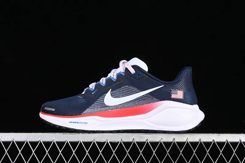 Nike Air Zoom Pegasus 41 Team USA Midnight Navy Light Armory Blue University Red HF0402-400