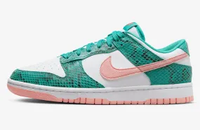 Nike SB Dunk Low Snakeskin White Teal Pink DR8577-300