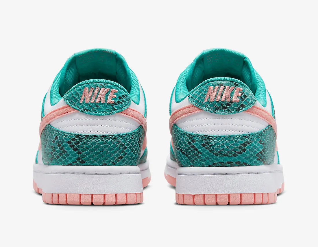 Nike SB Dunk Low Snakeskin White Teal Pink DR8577-300