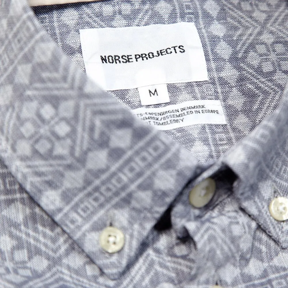 Norse Projects Anton Geometri ShirtDark Navy