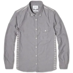 Norse Projects Anton Stripe ShirtGunmetal Grey