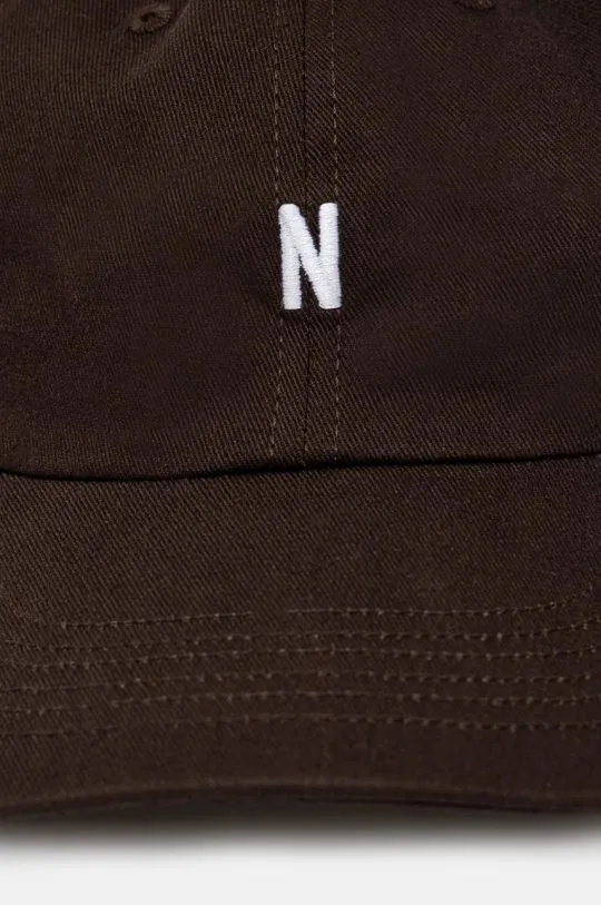 Norse Projects cotton baseball cap Twill Sports Cap brown color with an application N80.0001.2022