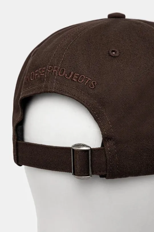 Norse Projects cotton baseball cap Twill Sports Cap brown color with an application N80.0001.2022