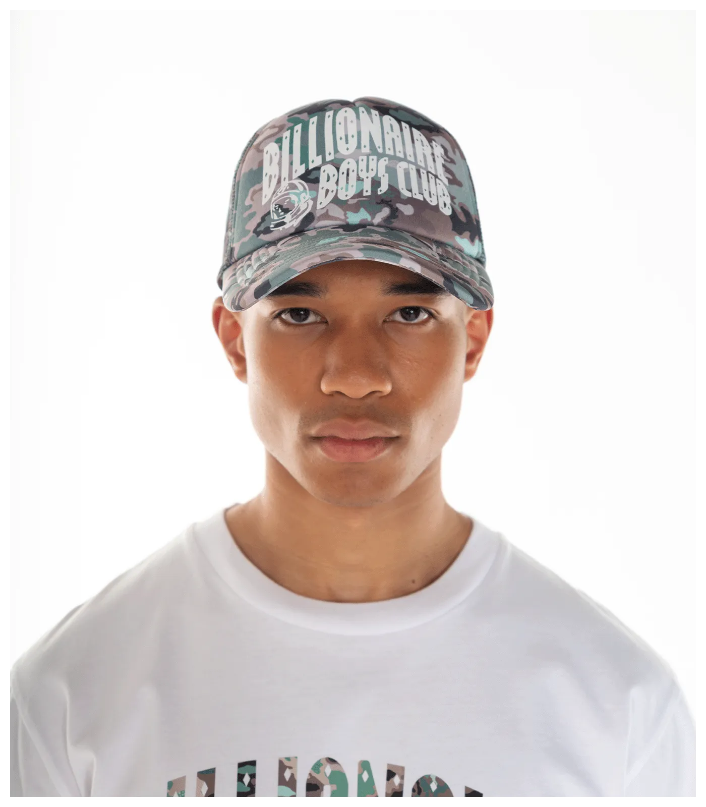 NOTHING CAMO TRUCKER CAP - GREEN