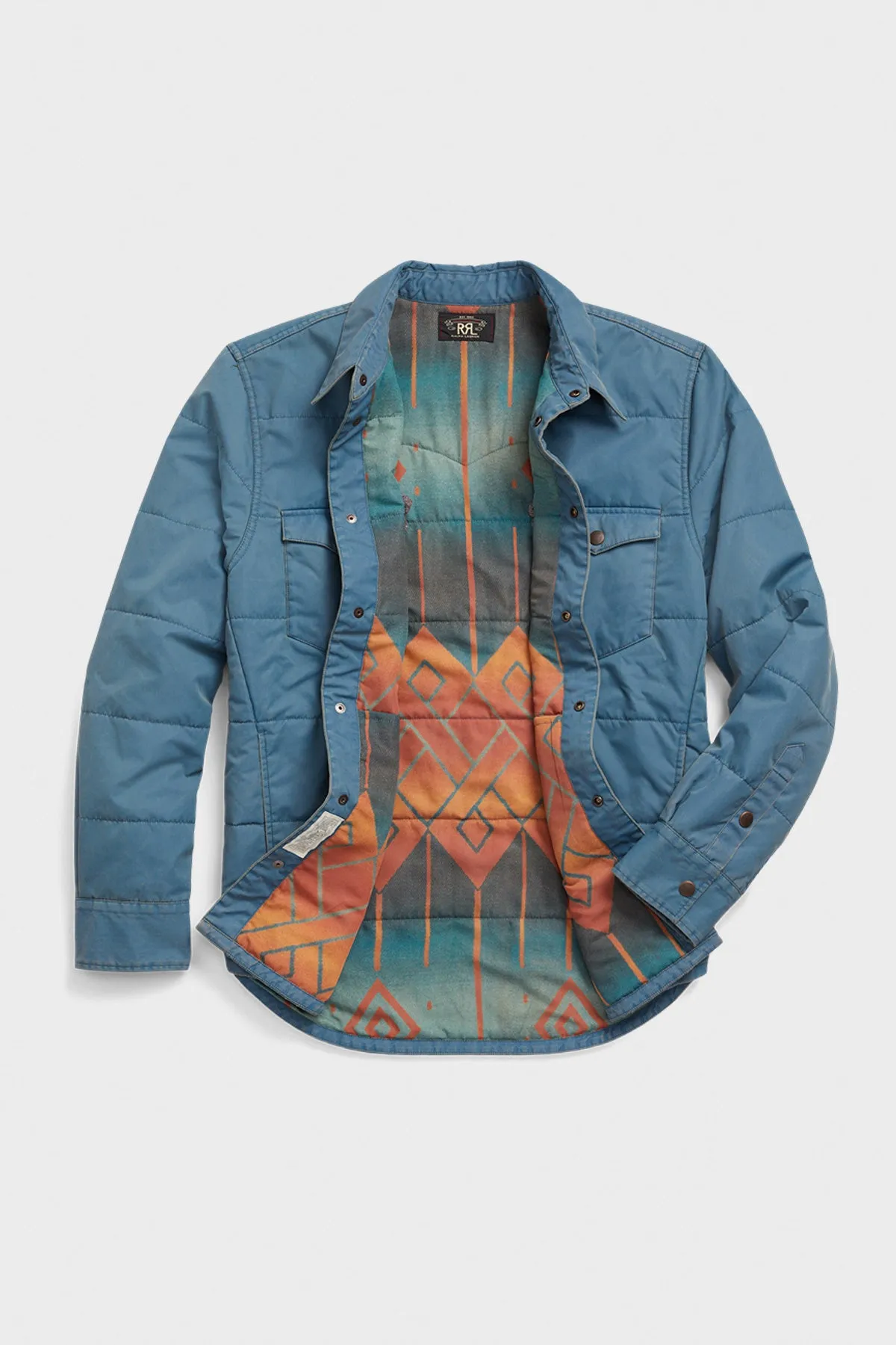 Nylon Western Overshirt - Faded Blue