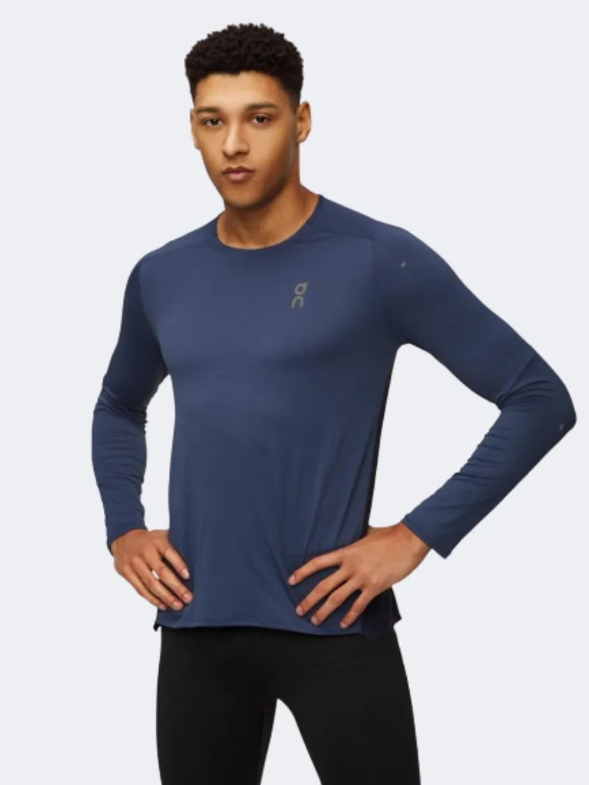 On Performance Men Running Long Sleeve Denim/Navy