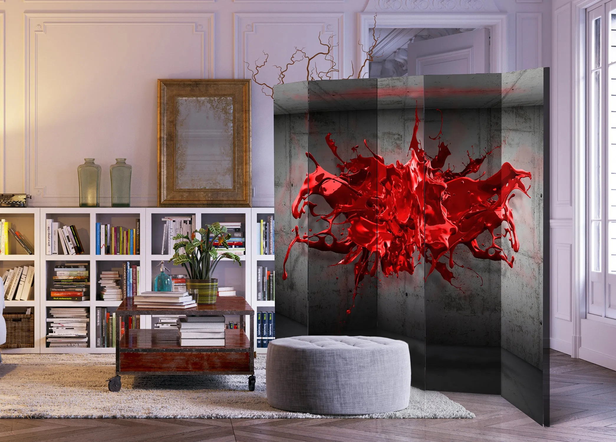 Paravento Red Ink Blot II [Room Dividers]