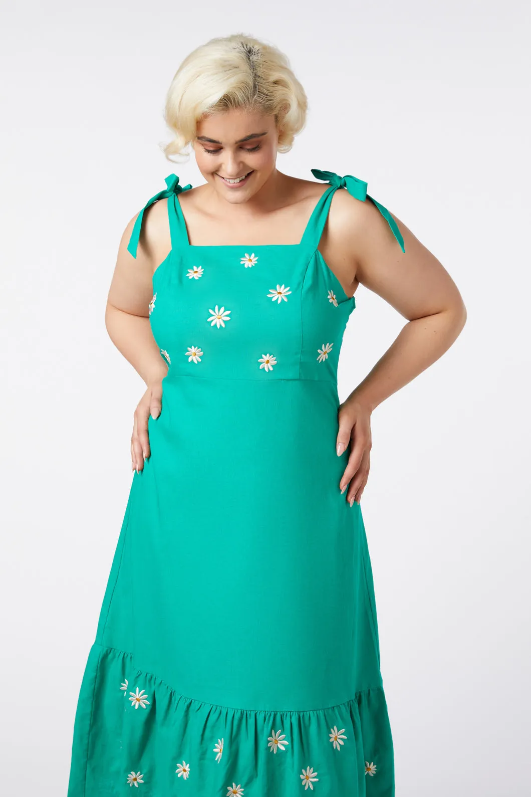 Pattie Embroidered Midi Dress