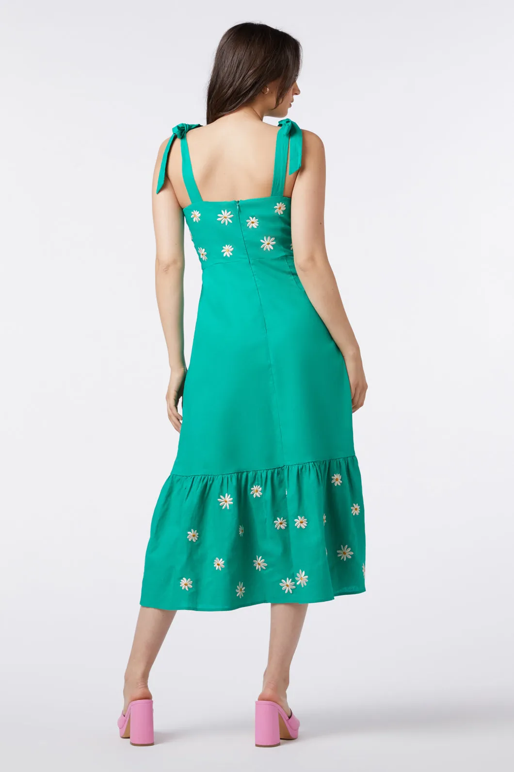 Pattie Embroidered Midi Dress