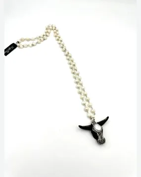 Pearl and Steer Necklace