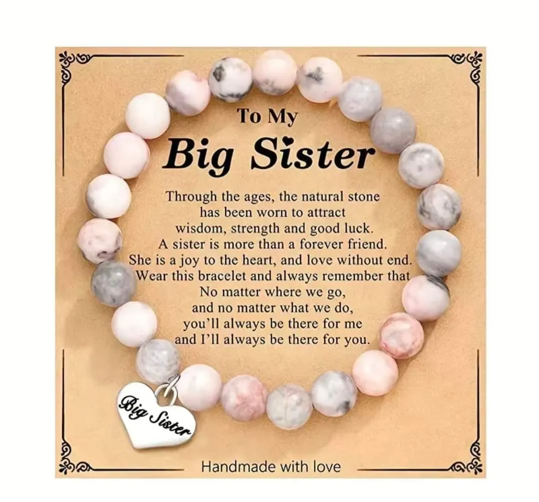 Pink Beads Bracelet For Sister, Mom , Nana and More