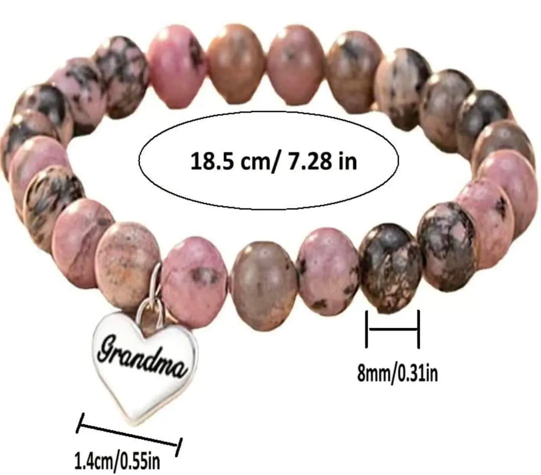 Pink Beads Bracelet For Sister, Mom , Nana and More