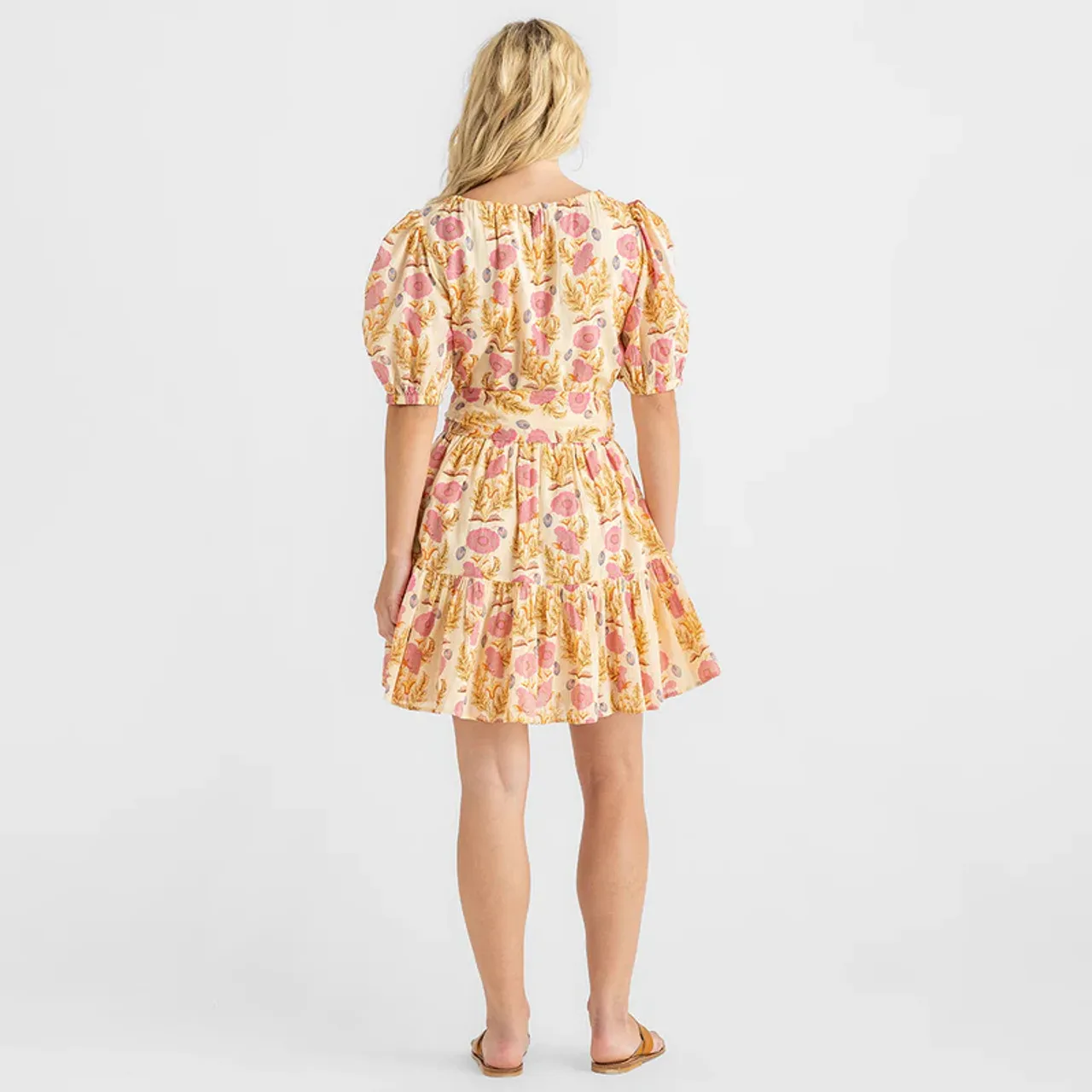 Pink Chicken Emily Dress, Pink Gilded Floral