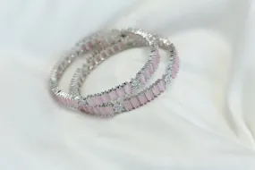 Pink CZ Bangles ( 2.4 & 2.6)