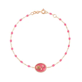 Pink Rose Bracelet, Rose Gold, 6.7