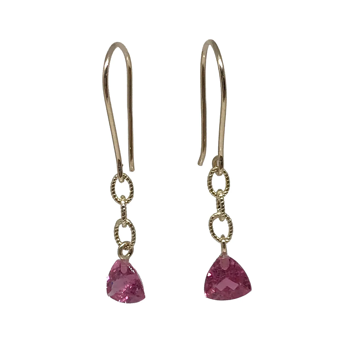 Pink Tourmaline Earrings