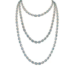 Piranesi Pietra Emerald Cut Blue Topez Necklace