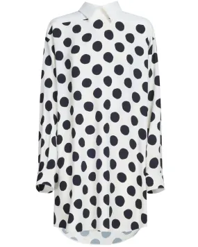 Polka Dot Long Sleeve Mini Dress