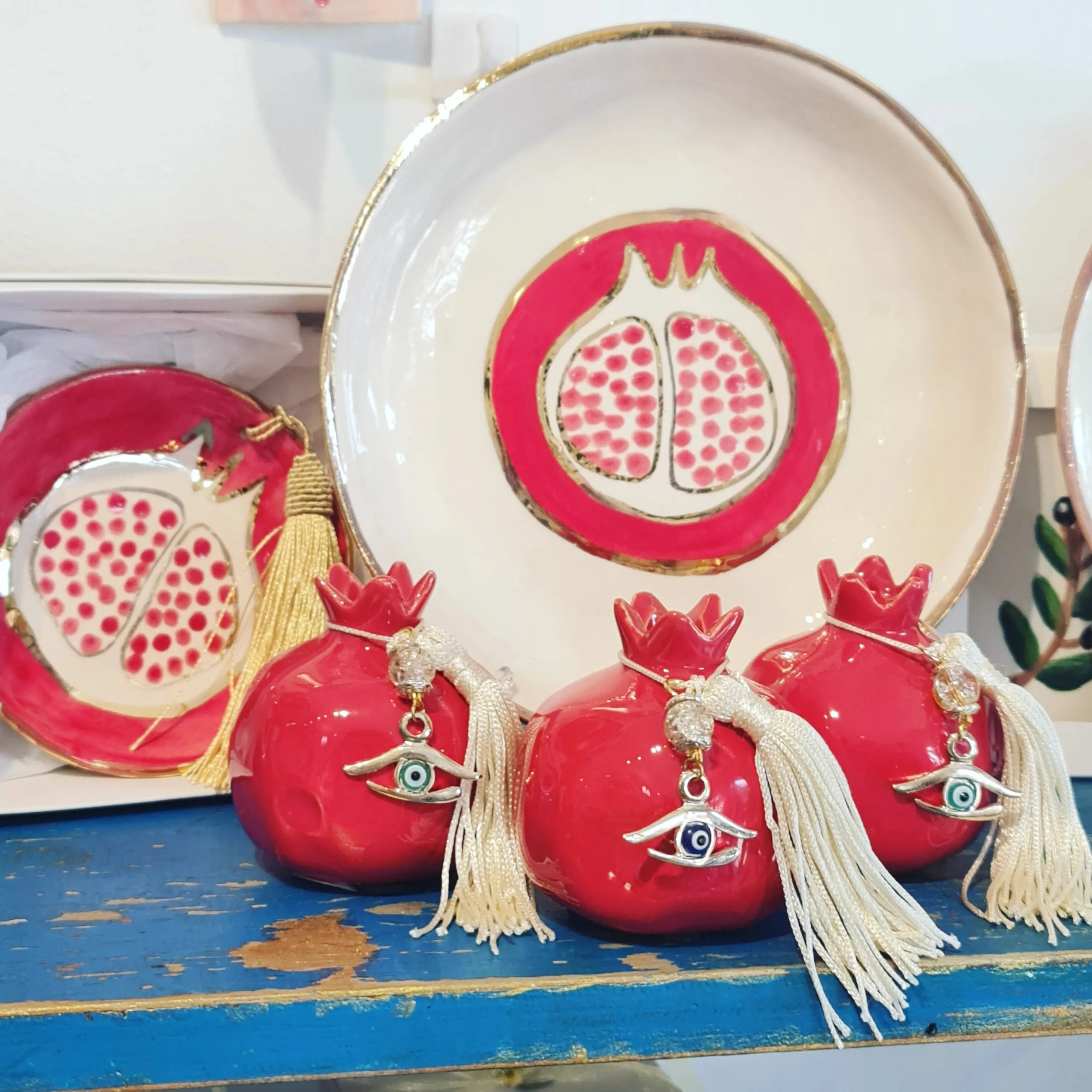 Pomegranate Ceramic Red