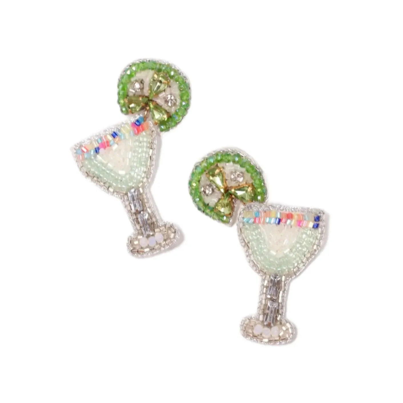 Pour It Out Party Glass Earring - Green Multi