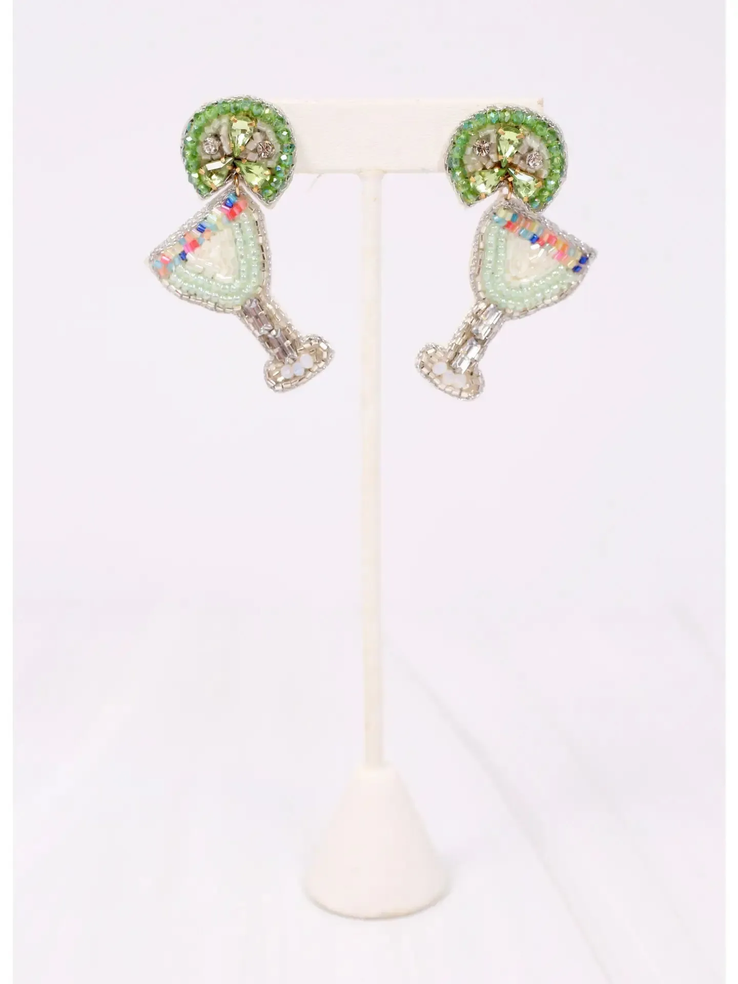 Pour It Out Party Glass Earring - Green Multi