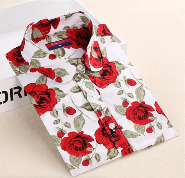 Red Flowers Shirt