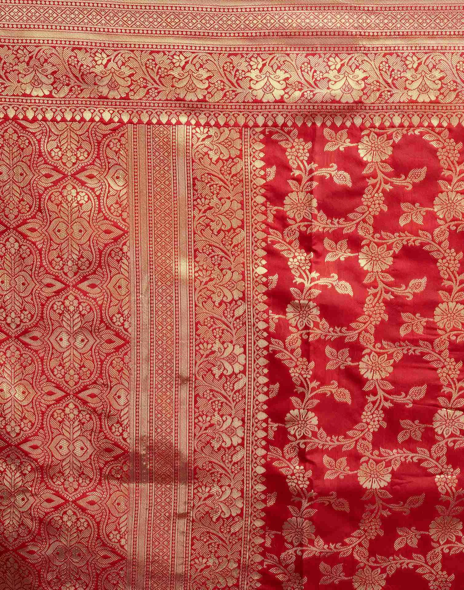 Red Silk Woven Saree