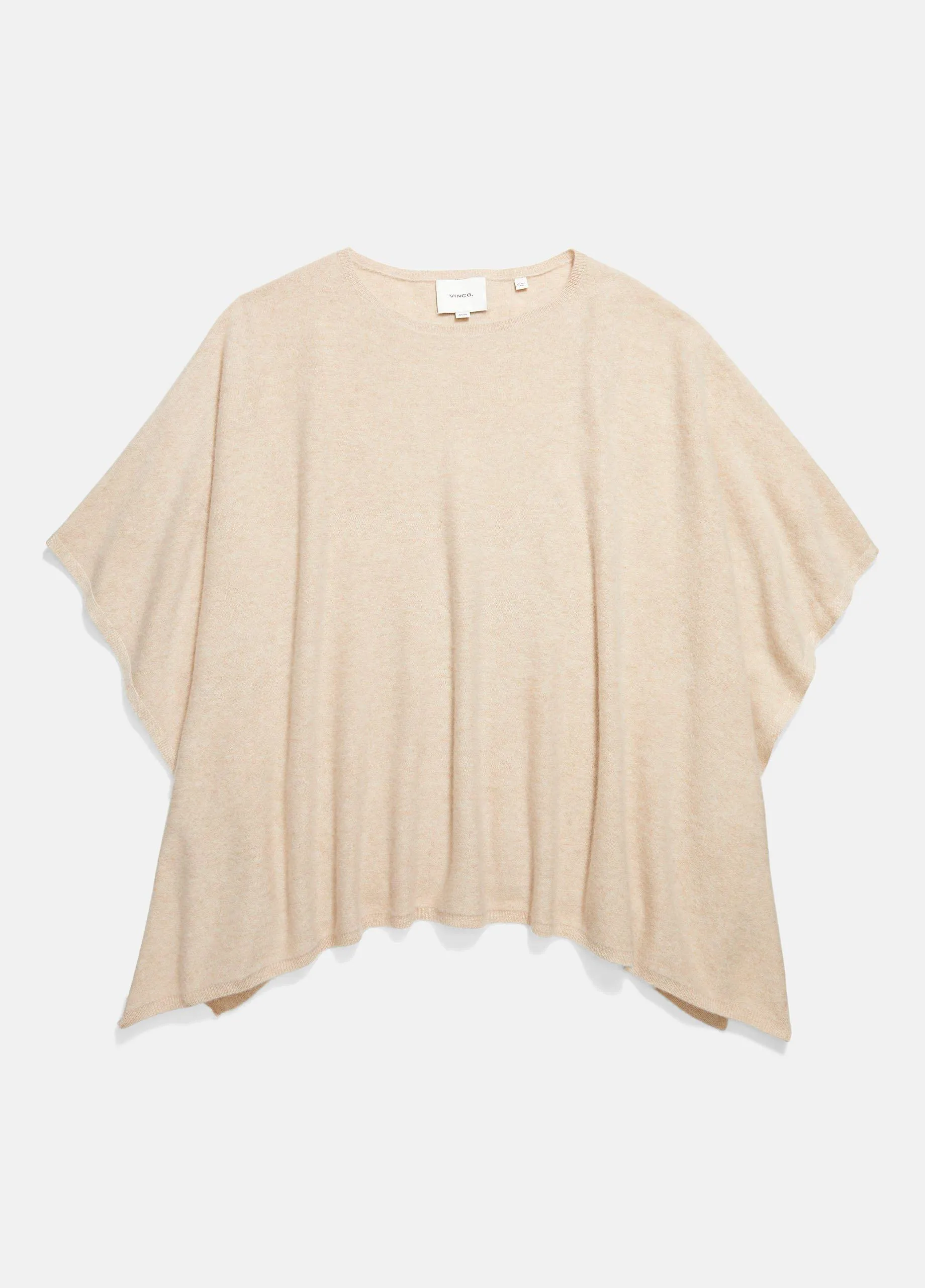 Reverse-Jersey Cashmere Boat-Neck Poncho