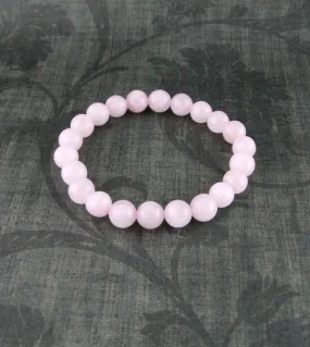 Rose Quartz Gemstone Beaded Stretch Bracelet