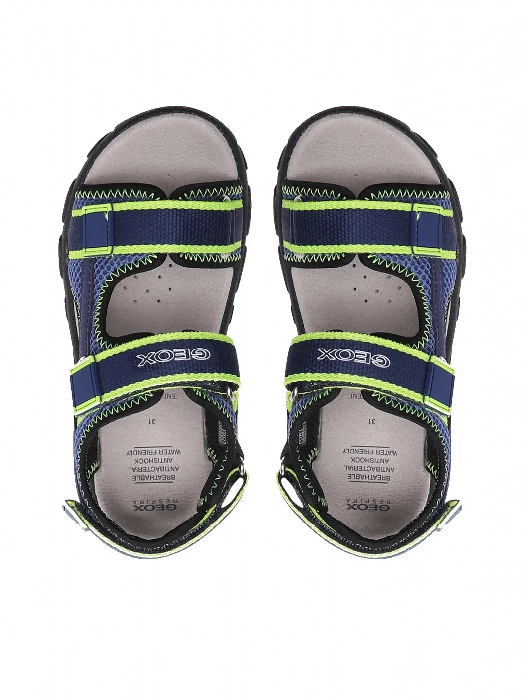 SANDALI  GEOX BAMBINO STRADA  BLUE/LIME J1524A 014CE C4052