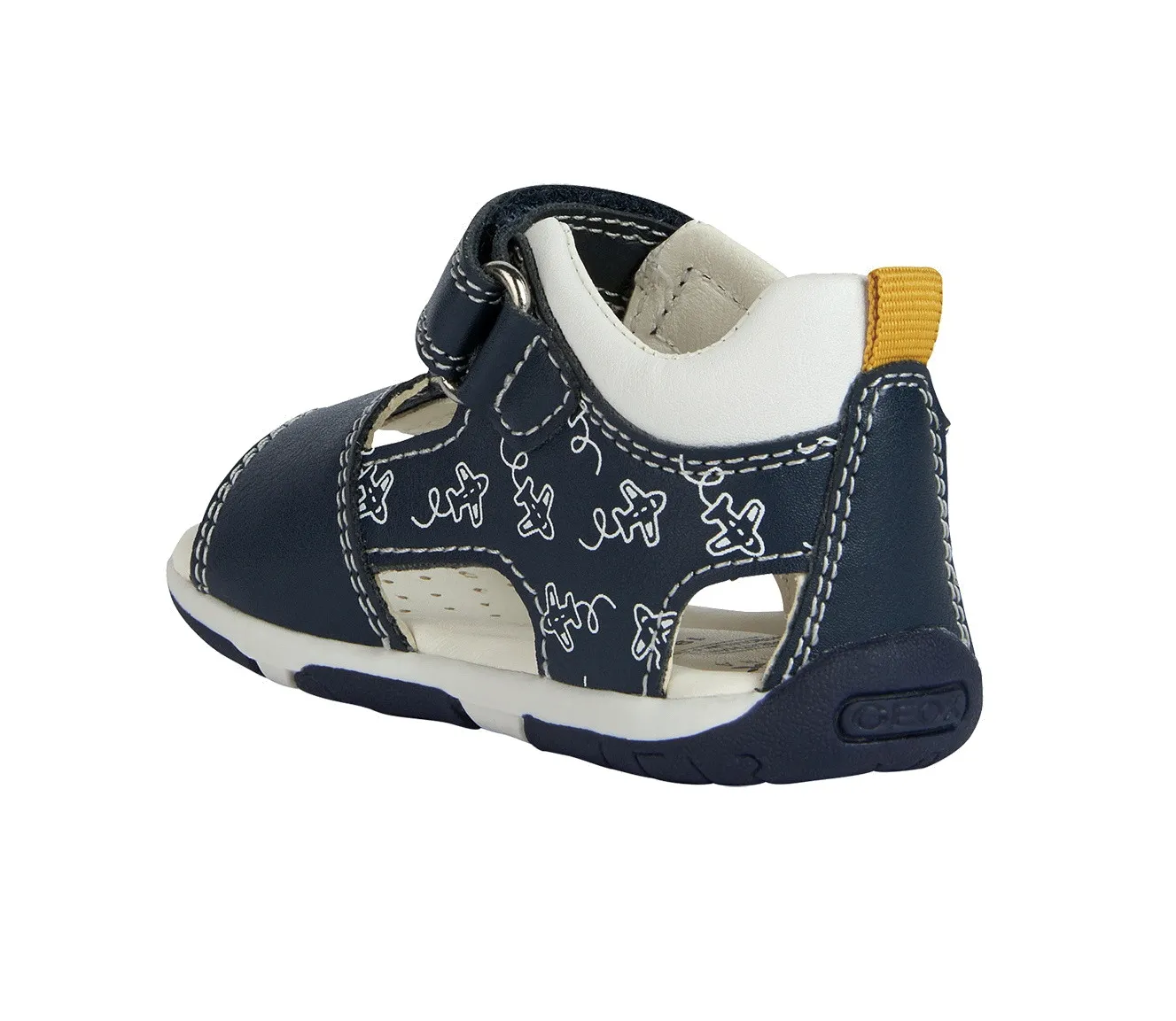 SANDALO GEOX BAMBINO PRIMI PASSI GEOX BABY B S.TAPUZ B. B - VIT.SINT.NAVY/OCHRE B150XB 000BC CF42Q TG:26