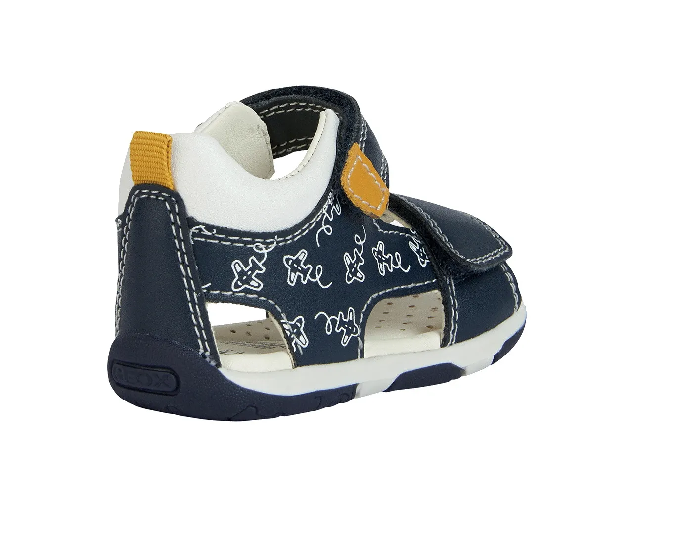 SANDALO GEOX BAMBINO PRIMI PASSI GEOX BABY B S.TAPUZ B. B - VIT.SINT.NAVY/OCHRE B150XB 000BC CF42Q TG:26