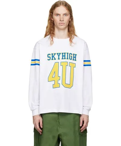 Sky High Farm Workwear White 'SH4U' Jersey Long Sleeve T-shirt