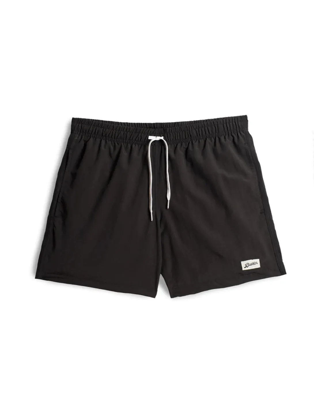 Solid Black Swim Trunk - Black