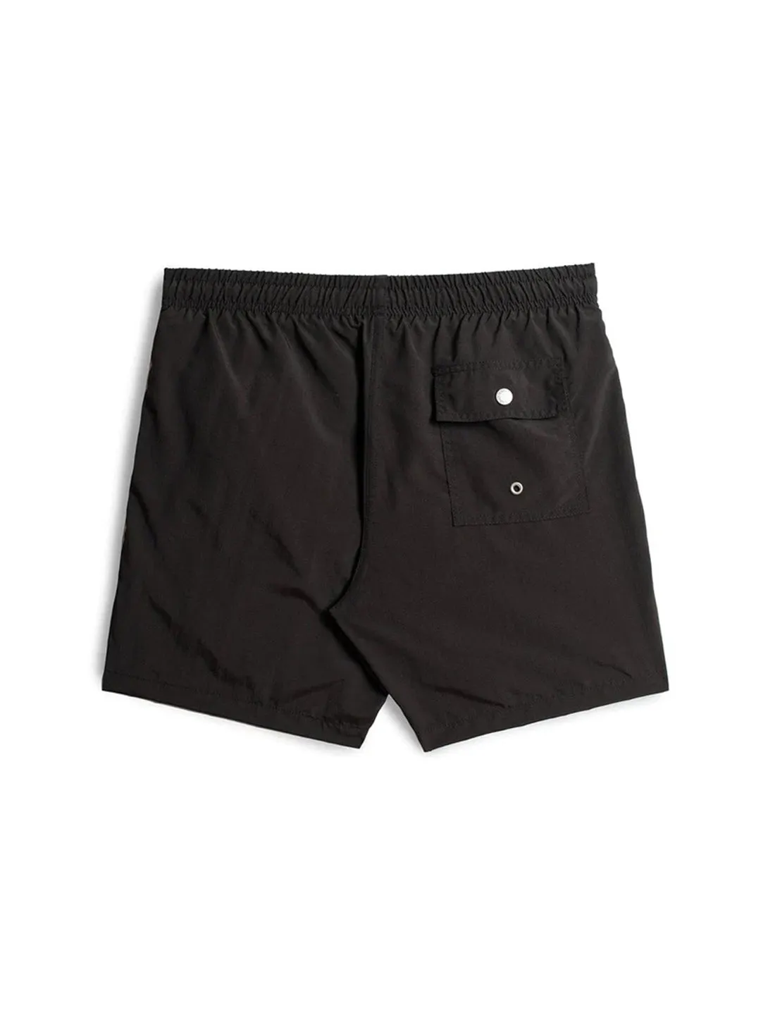 Solid Black Swim Trunk - Black