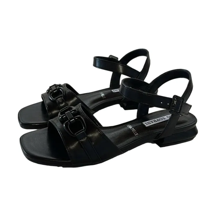 Solo Soprani SOLO41SA 104 Scarpe Donna Sandali Tacco Basso Black Nero