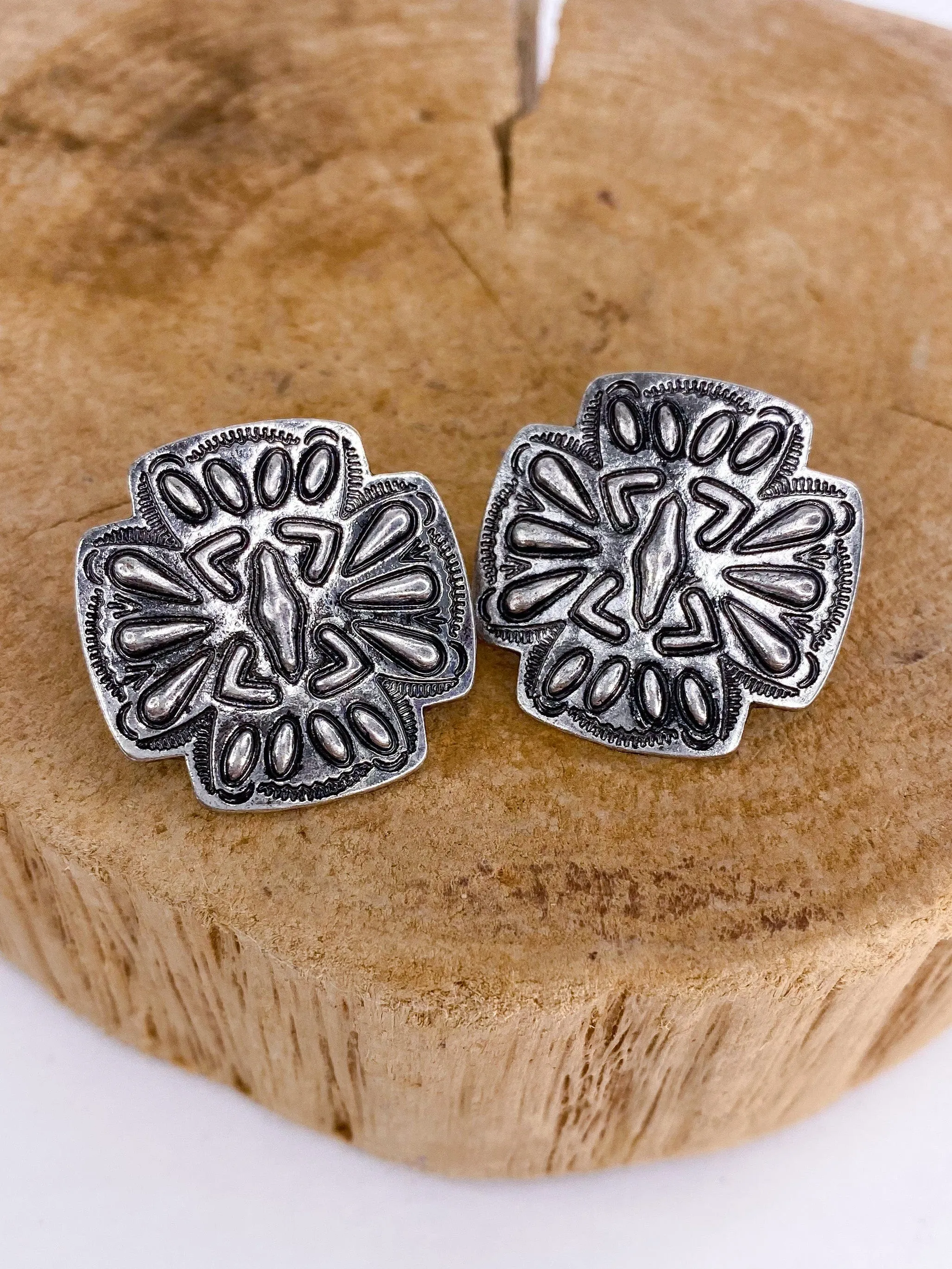 Square Concho Earring