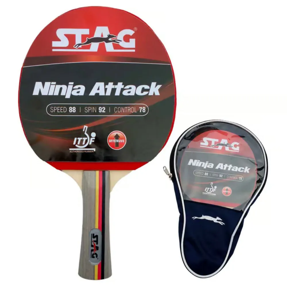 STAG Ninja Attack Table Tennis Bat (Red)