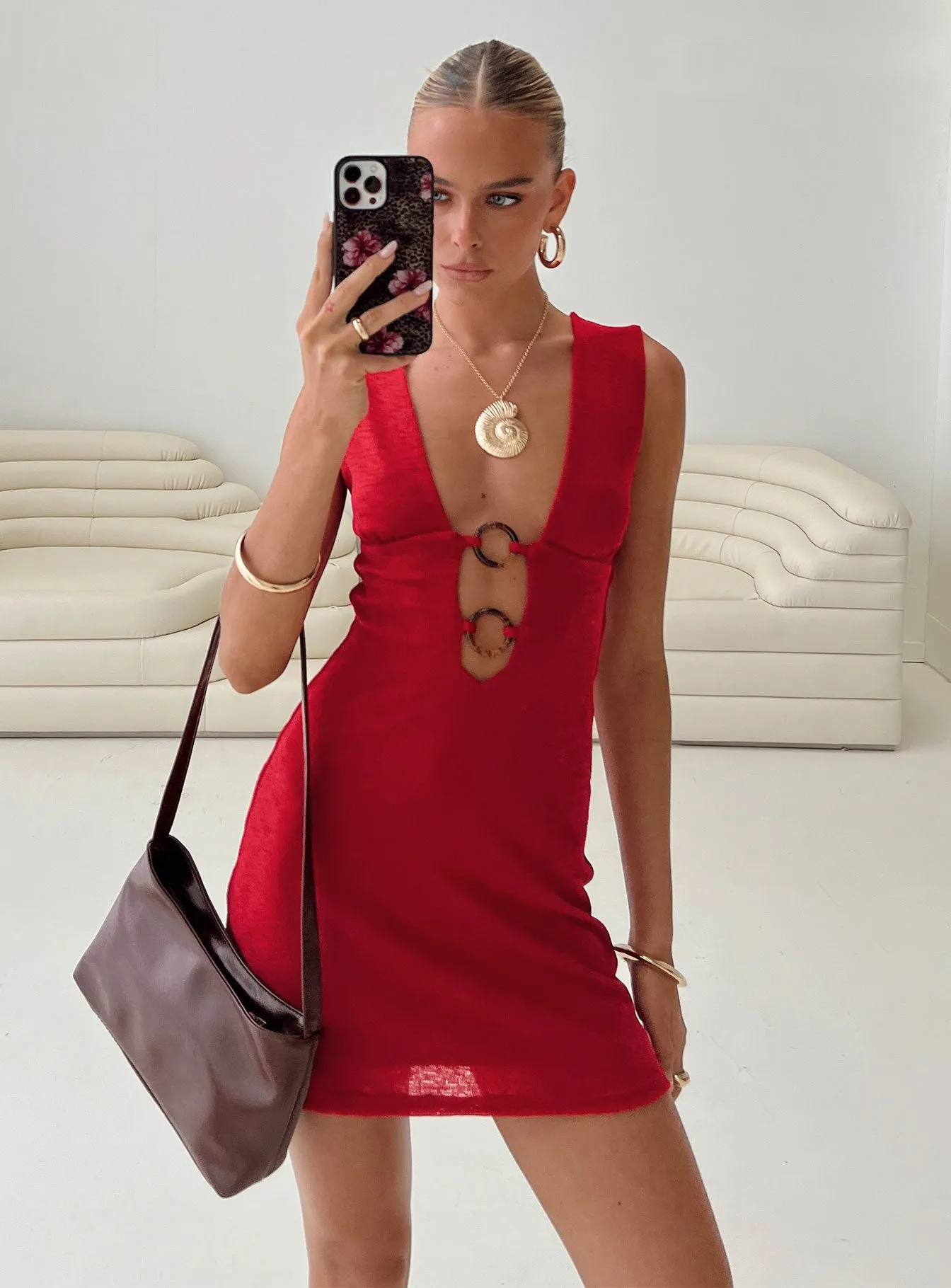 Steward Mini Dress Red Tall