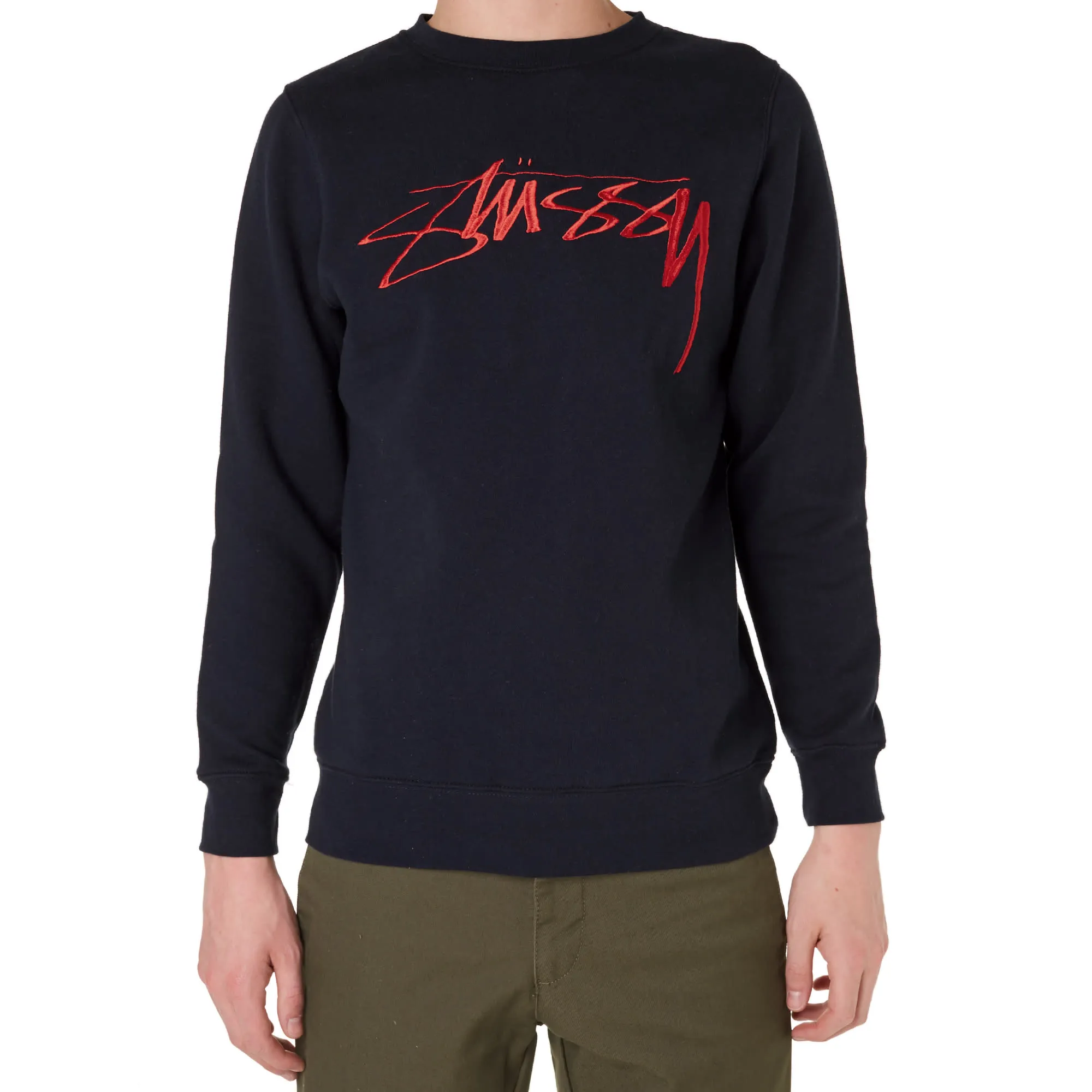 Stussy O.G. Stock EMB Crew SweatNavy