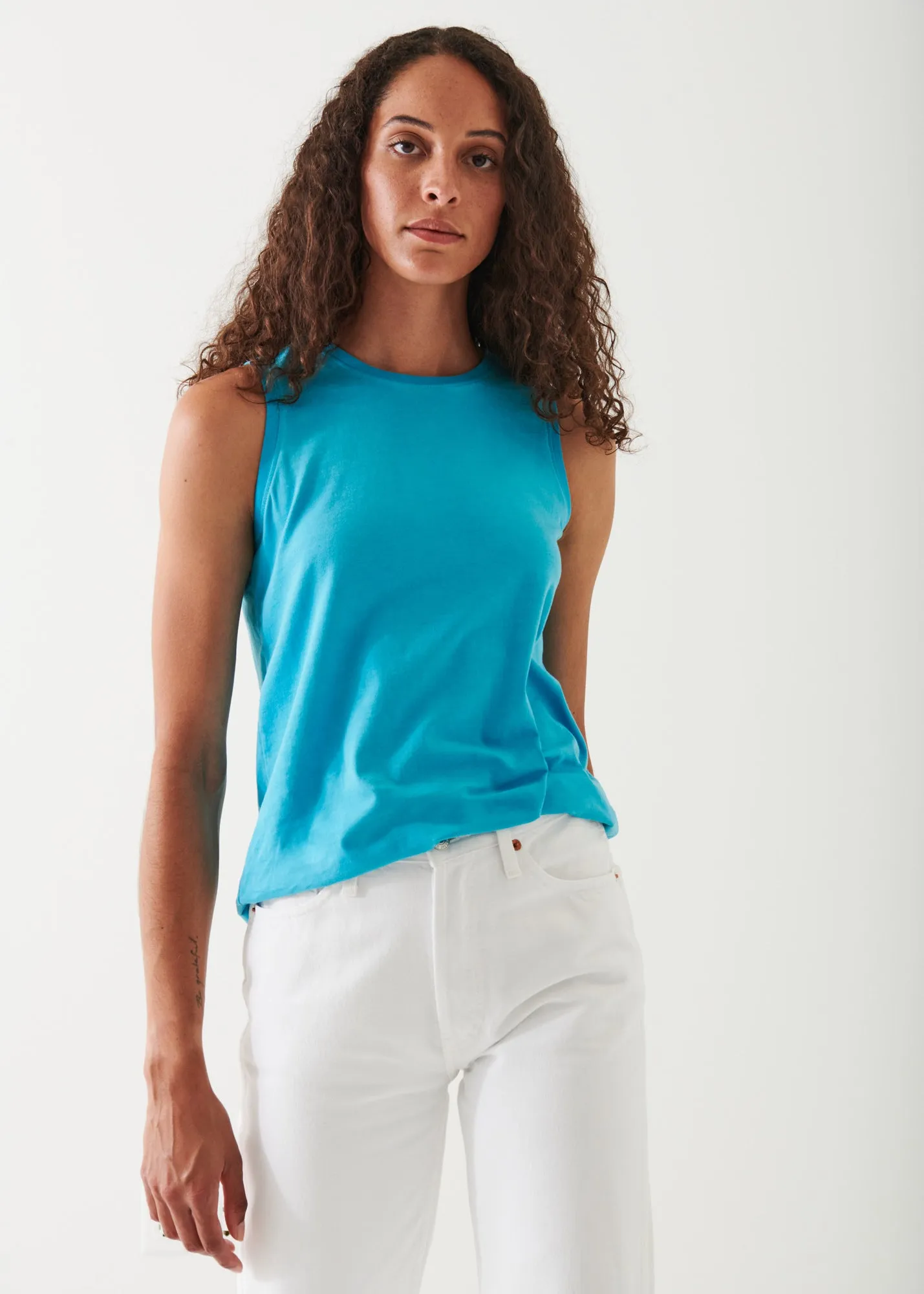 SUBLIME REACTIVE PIMA COTTON STRETCH BOYFRIEND TANK