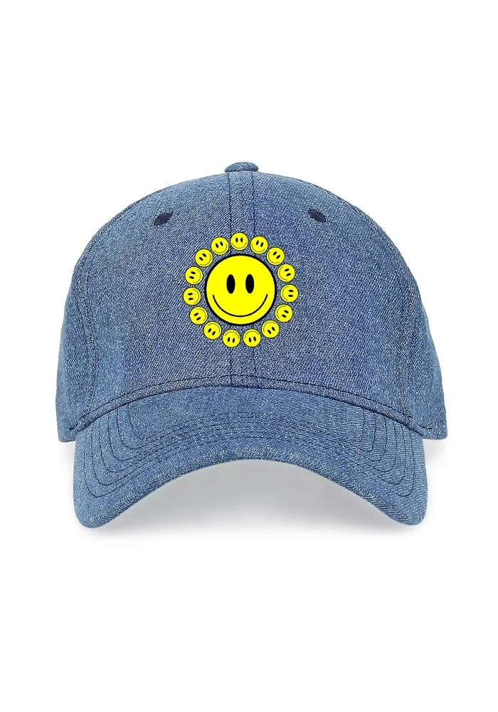 Sunflower Smiley Youth Baseball Cap