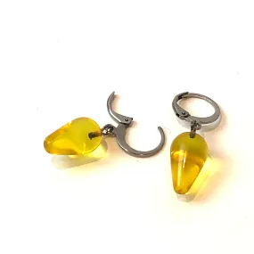 Sunshine Yellow Midi Spike Cuff Hoops