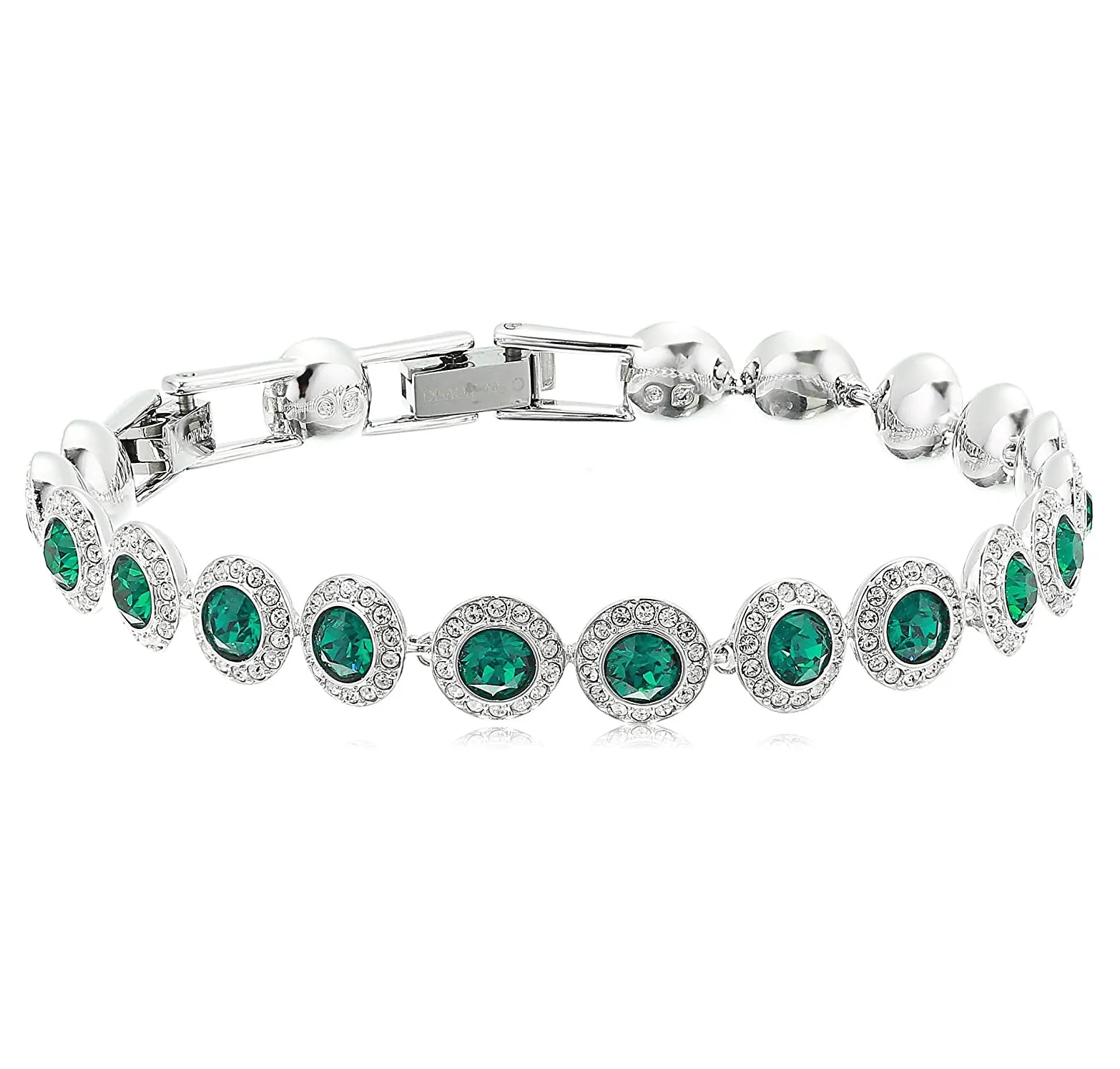 Swarovski ANGELIC BRACELET, Medium, Green, Rhodium -5646735