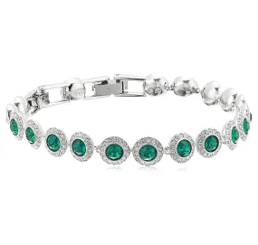 Swarovski ANGELIC BRACELET, Medium, Green, Rhodium -5646735